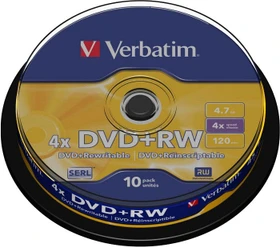 Verbatim DVD+RW 4.7GB, 4x, 10er Spindel