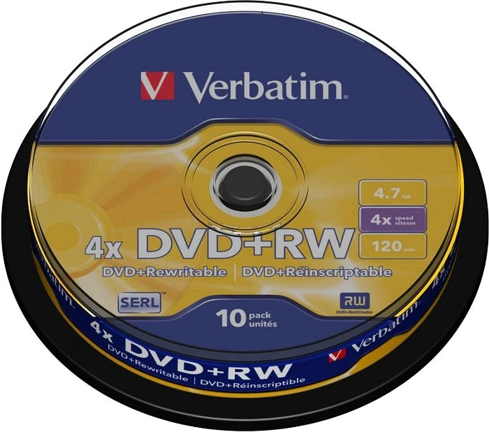 Verbatim DVD+RW 4.7GB, 4x, 10er Spindel
