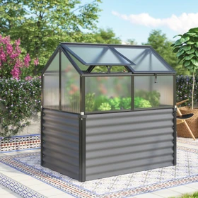 Vitavia Gamma HKP 4mm Hochbeet 127x89cm granit/schwarz