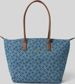 Tommy Hilfiger Denim mit Flag-Muster Shopper blue denim
