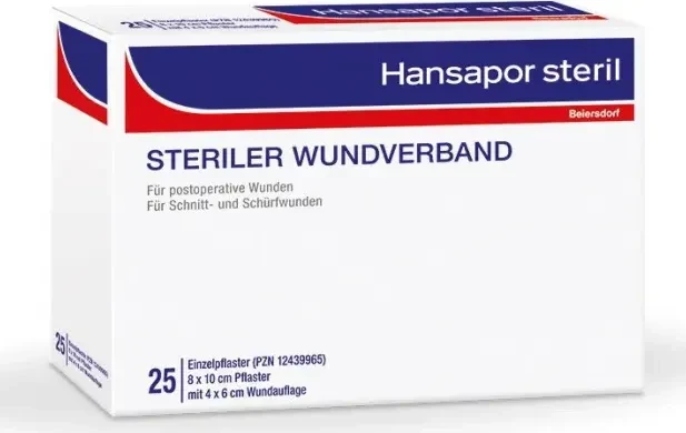 Hansaplast Hansapor Wundverband steril, 8 x 10cm, 25 Stück