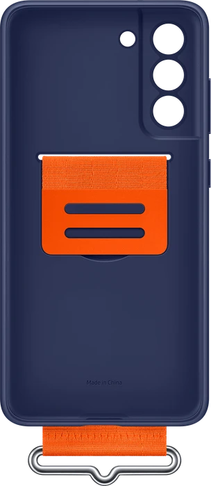Samsung Silicone Cover with Strap für Galaxy S21 FE navy