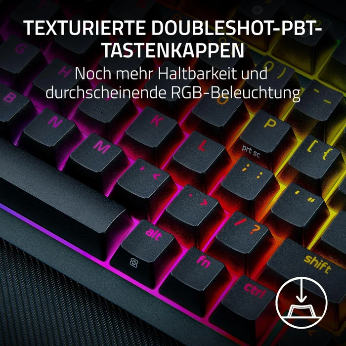 Razer BlackWidow V4 Pro 75%, hot-swap, Razer ORANGE Tactile Gen-3, USB/Bluetooth, US