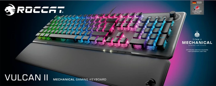 Roccat Vulcan II, LEDs RGB, schwarz, TITAN II RED, USB, DE