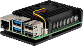 Joy-iT Aluminiumgehäuse für Raspberry Pi 5, schwarz