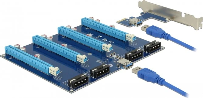 DeLOCK Riser Card, gewinkelt, PCIe 2.0, 600mm