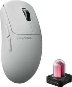 Keychron G6 HE 8K UltraLight Wireless Mouse, weiß, USB/Bluetooth (G6-HB2)
