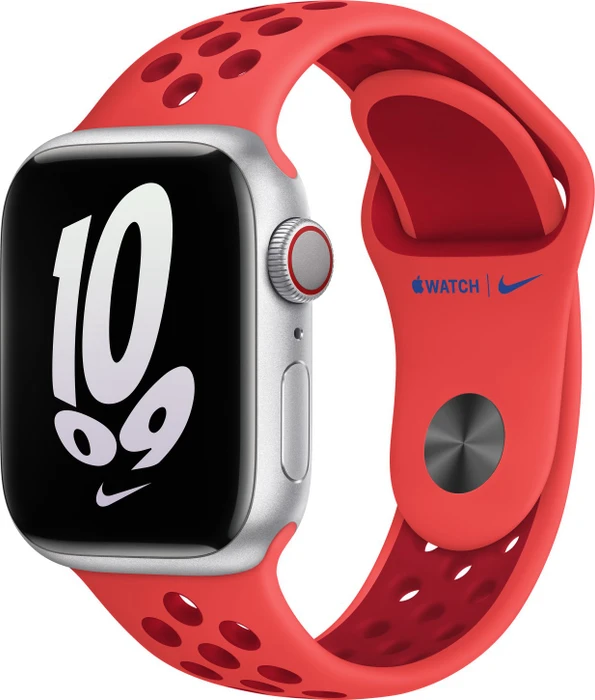 Apple Nike Sportarmband Regular für Apple Watch 41mm Bright Crimson/Gym Red