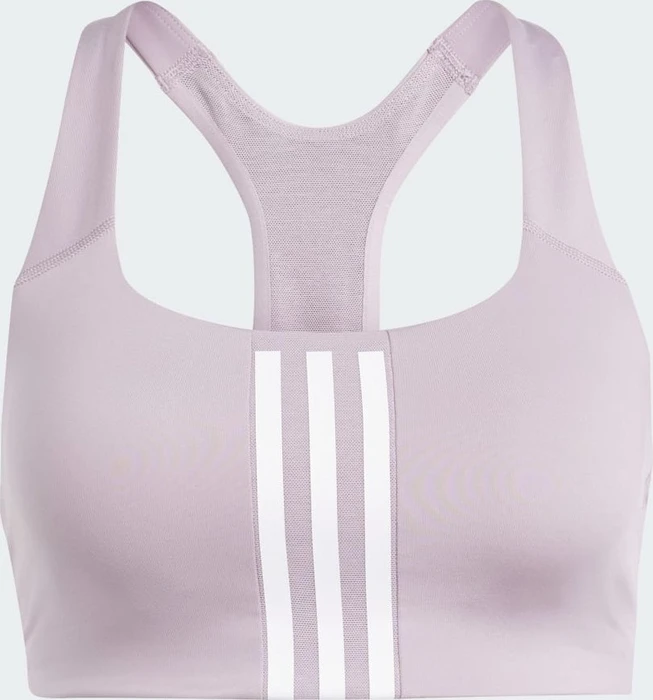 adidas Powerimpact Training Medium-Support 3-Streifen Sport-BH preloved fig (Damen)