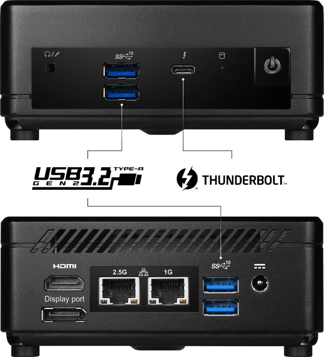 MSI Cubi 5 12M-282BAT, schwarz