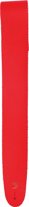 D'Addario Basic Leather Guitar Strap Red