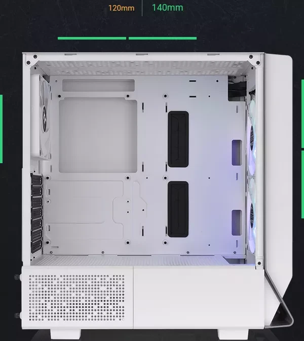 Thermaltake Ceres 300 TG ARGB Snow Edition, weiß, Glasfenster