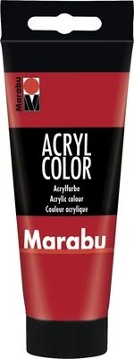 Marabu Acryl Color Acrylfarbe, kirschrot, 100ml