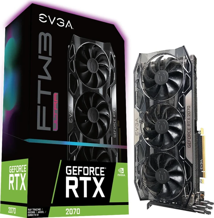 EVGA GeForce RTX 2070 FTW3 Ultra Gaming, 8GB GDDR6, HDMI, USB-C, 3x DP