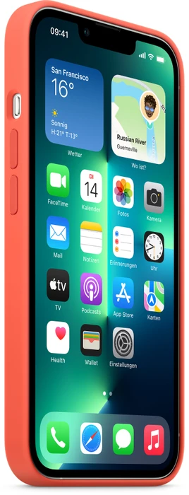 Apple Silikon Case mit MagSafe für iPhone 13 Pro Nektarine