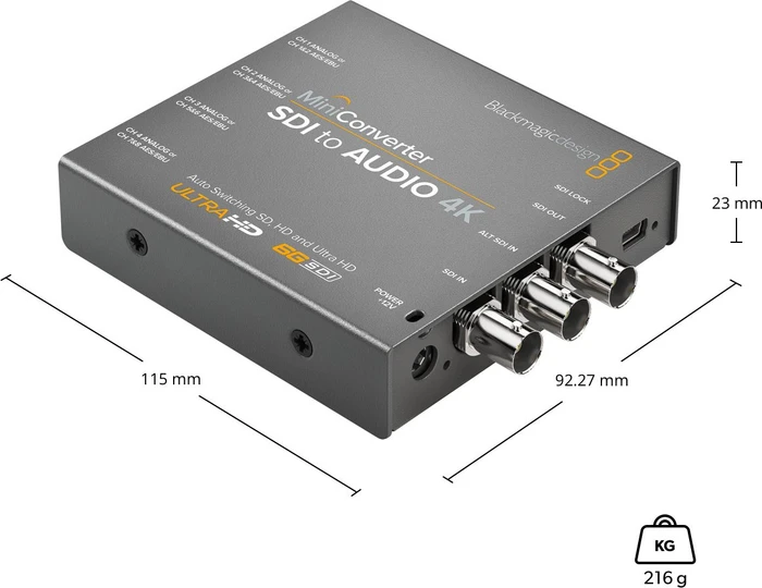 Blackmagic Design MiniConverter Mini Converter SDI to Audio 4K