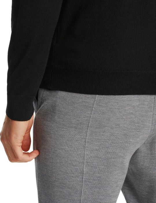 Falke Basic Apparel V-Ausschnitt Pullover schwarz (Herren)