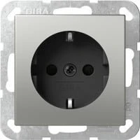 Gira System 55 SCHUKO-Steckdose, Edelstahl