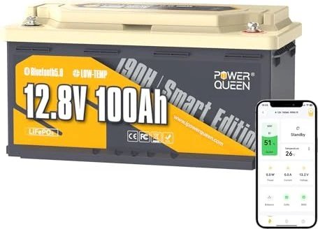 Power Queen LiFePO4 100Ah Akku 12V