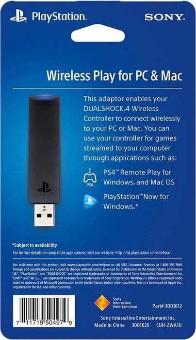 Sony Windows DualShock 4 Wireless Adapter USB (PC)