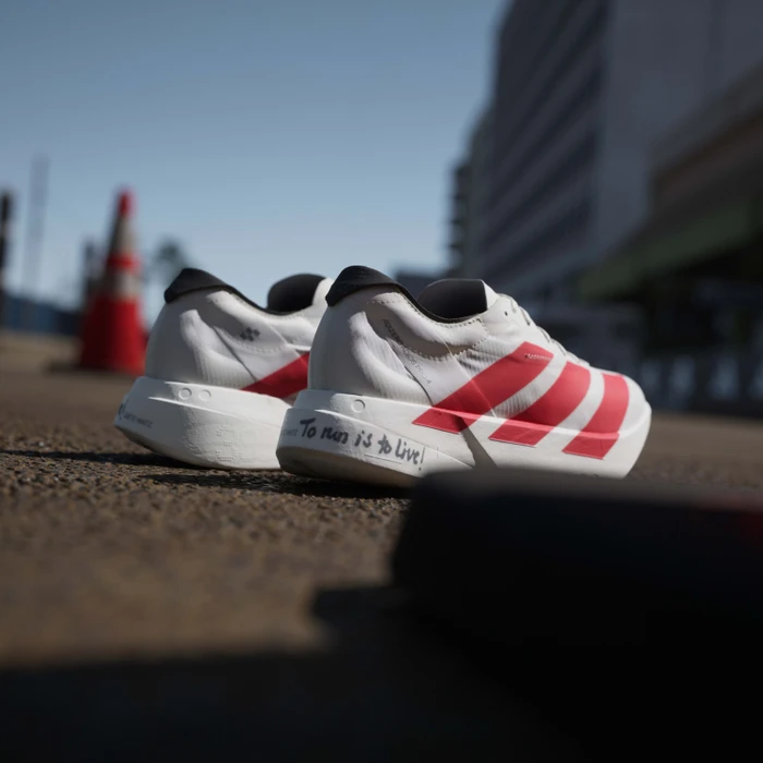 adidas Adizero Adios Pro 4 off white/better scarlet/core black (Damen)