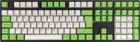 Ducky One PBT/grün, schwarz/weiß, MX BLACK, USB, DE