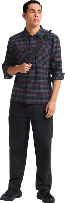Jack Wolfskin Baja Flannel Hemd langarm check dark navy (Herren)