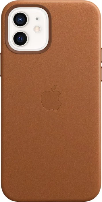Apple Leder Case mit MagSafe für iPhone 12/12 Pro sattelbraun