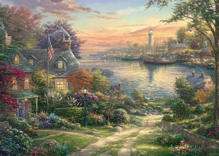 Schmidt Spiele Thomas Kinkade Hafen in Neuengland