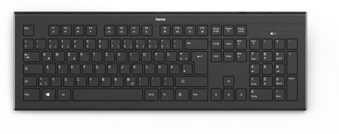 Hama Cortino Funktastatur, schwarz, USB, DE