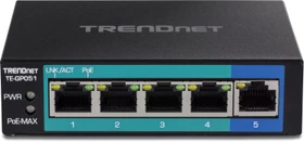 TRENDnet TE-GP Desktop Gigabit Switch, 5x RJ-45, 35W PoE+ (TE-GP051)