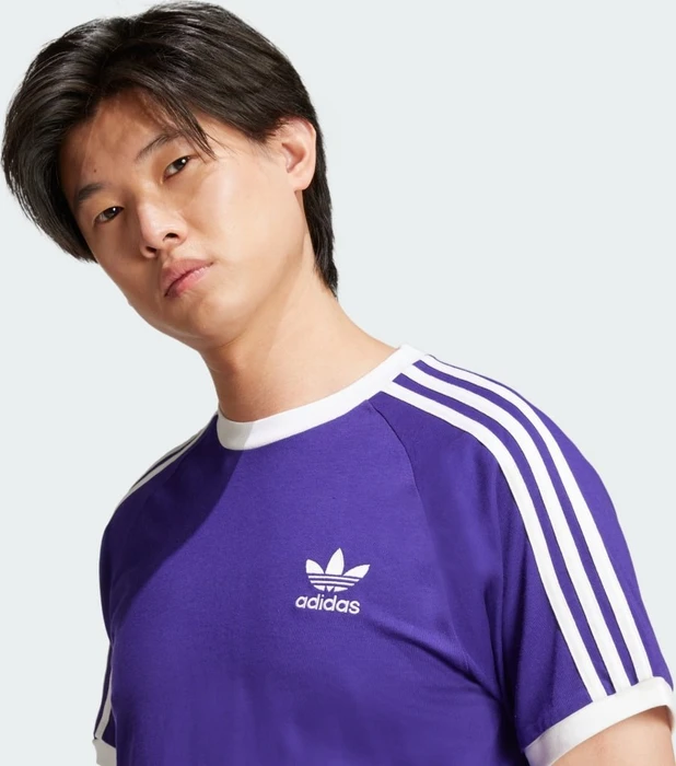 adidas Adicolor Classics 3-Streifen T-Shirt kurzarm collegiate purple (Herren)