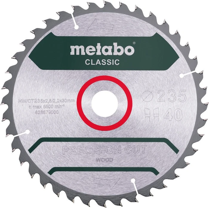 Metabo Precision Cut Wood Classic Kreissägeblatt 40Z, 235x2x30mm, 1 Stück