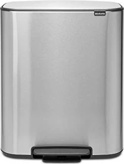 Brabantia Bo Treteimer 2x30l matt steel