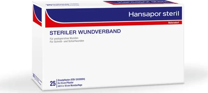 Hansaplast Hansapor Wundverband steril, 10 x 15cm, 25 Stück