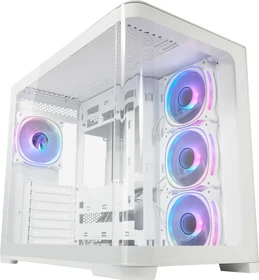 LC-Power Gaming 8001B Pro-Storm Light, weiß, Glasfenster, schallgedämmt (LC-8001W-ON)