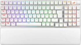 ASUS ROG Strix Scope II 96 Wireless, White, PBT, hot-swap, ROG NX SNOW, USB/Bluetooth, DE (90MP037A-BKDA30)