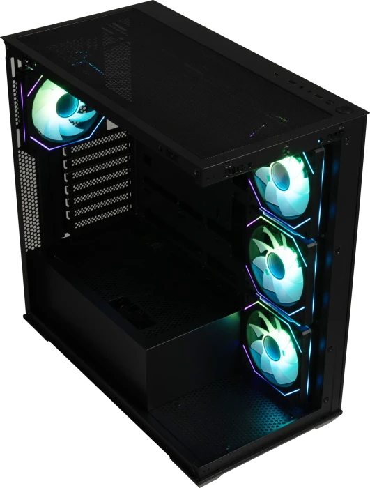 BitFenix CETO Black, 4A, Lüfter LED ARGB, Glasfenster