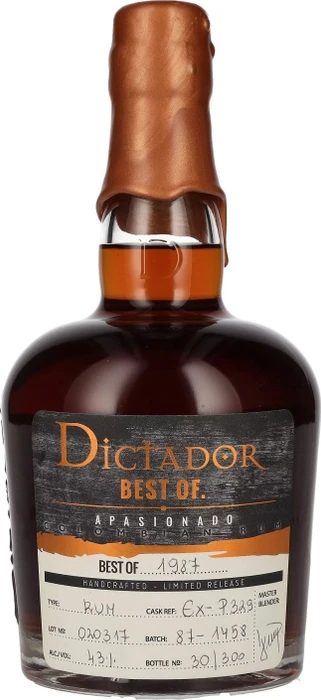Dictador Best of 1987 Apasionado 700ml
