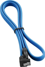 CableMod ModMesh Right Angle SATA 6Gb/s Kabel hellblau 0.6m, gewinkelt (CM-CAB-RSAT-N60KLB-R)