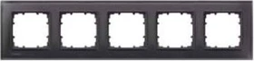 Siemens DELTA miro Glas Rahmen 5-Fach, schwarz