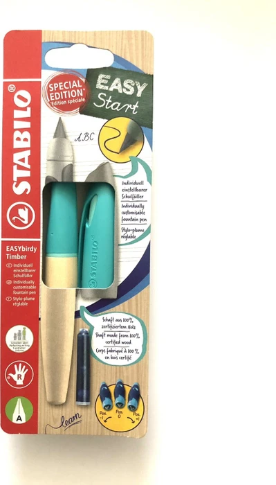 STABILO EASYbirdy Timber Ahornholz/aquagrün/mint, rechte Hand, Anfänger, Blister