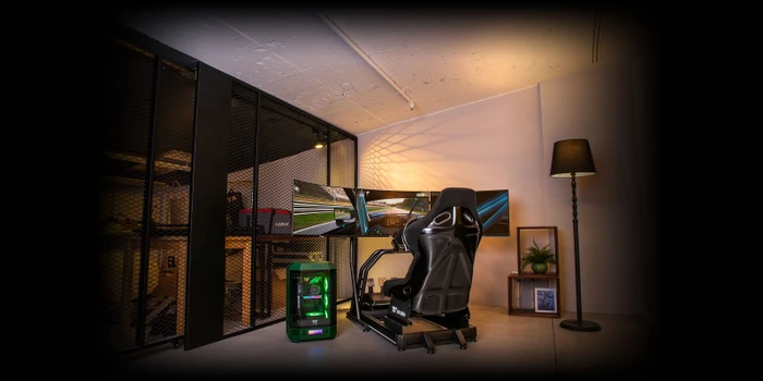 Thermaltake Triple Monitor Stand Black für Racing Simulator Cockpit GR500, schwarz