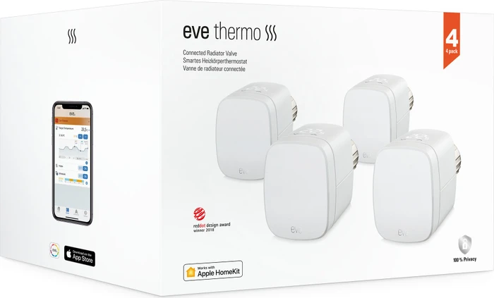 Eve Thermo 2024 (4. Generation/Matter) Heizkörperthermostat, Heizungssteuerung, 3er-Pack
