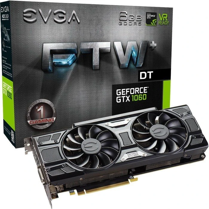 EVGA GeForce GTX 1060 FTW+ DT Gaming ACX 3.0, 6GB GDDR5, DVI, HDMI, 3x DP