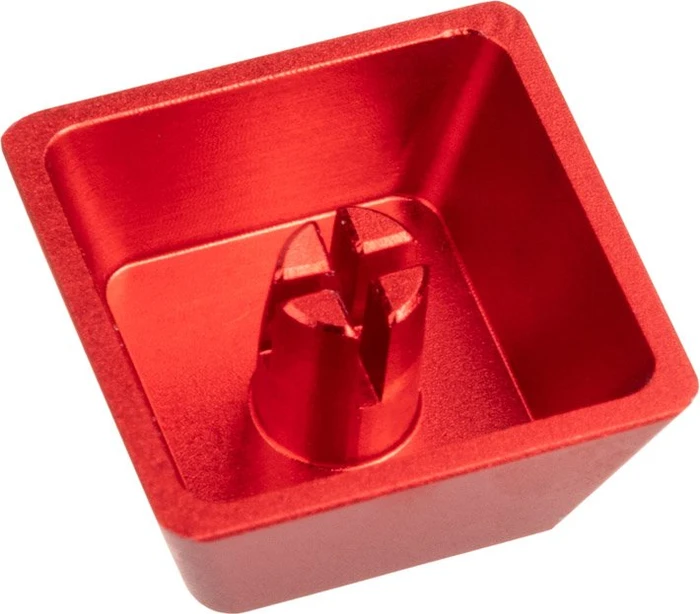 Zomoplus Keycap Retro Gamepad I, Aluminium, silber/rot, 1 Taste