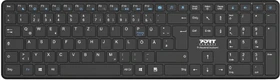 Port Designs PORT Connect Office Pro Rechargeable Keyboard, schwarz, Bluetooth, DE (900903-R-DE)