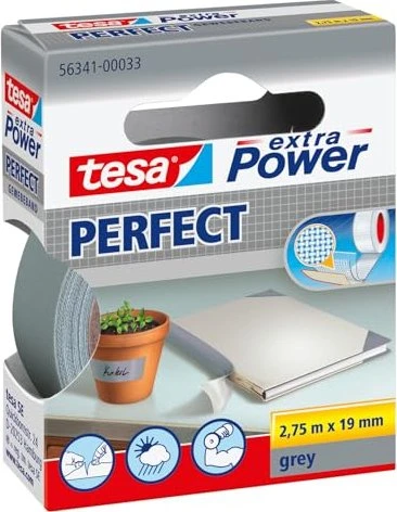 tesa Gewebeband, 19 mm x 2,75 m, grau