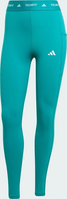 adidas TECHFIT Stash Pocket Full-Length Hose lang pure teal (Damen)