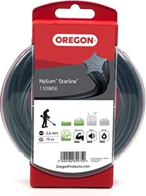 Oregon Nylium Starline Trimmerfaden für Rasentrimmer schwarz, 2.4mm/15m